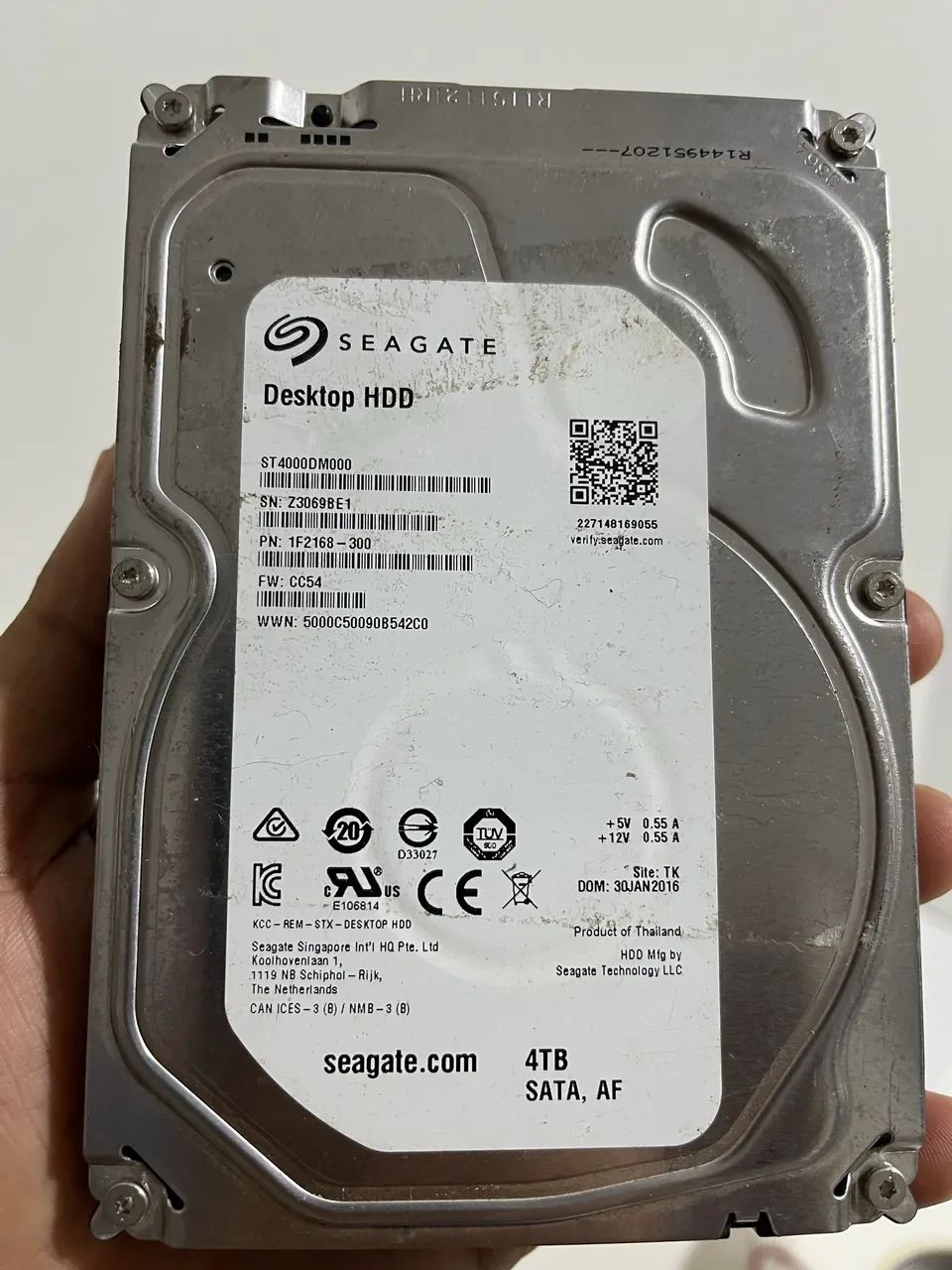 HD 4 TB - Alerta - Funcionando ok 
