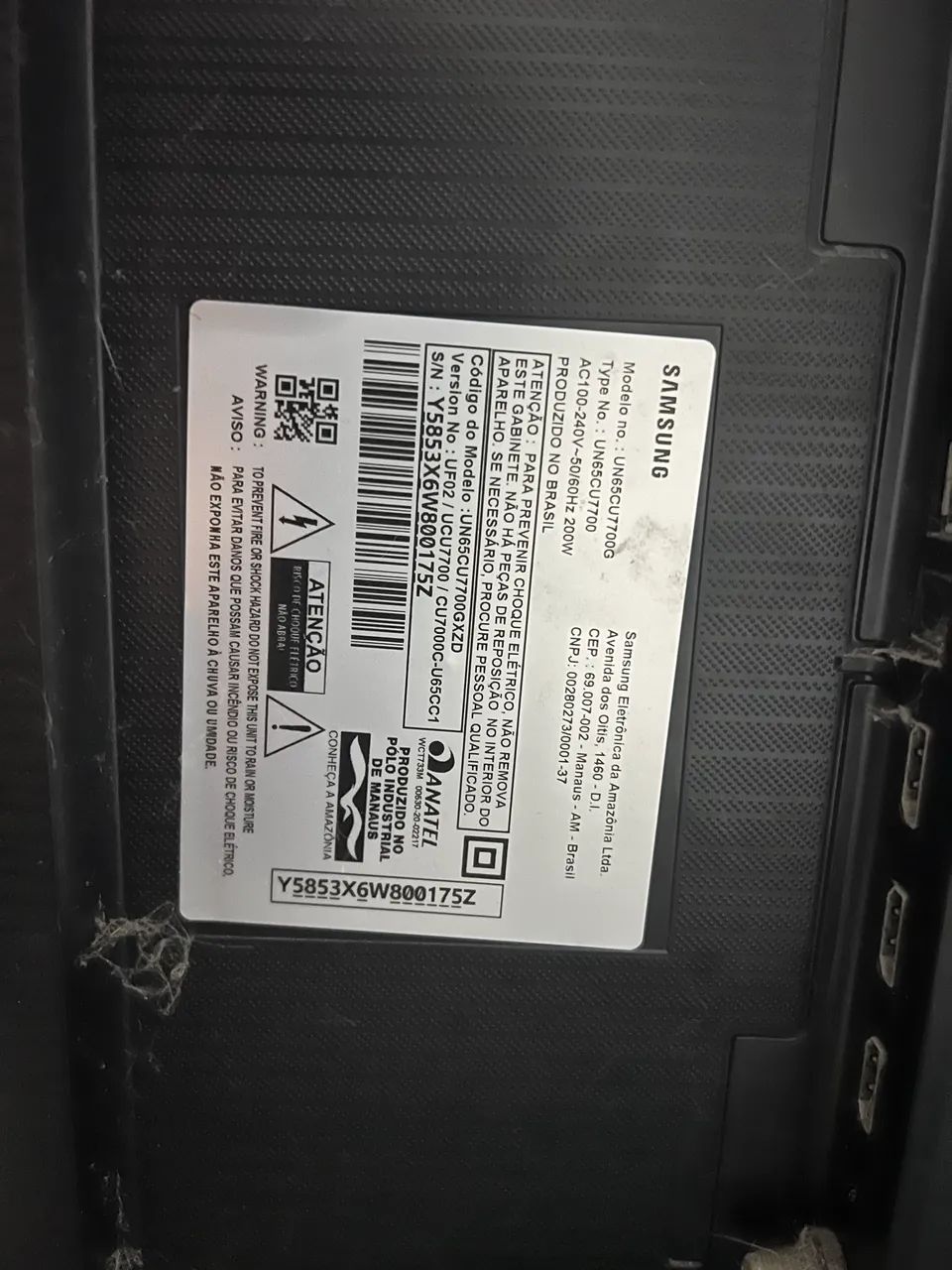 Tv 65 Samsung com defeito  - Foto 3