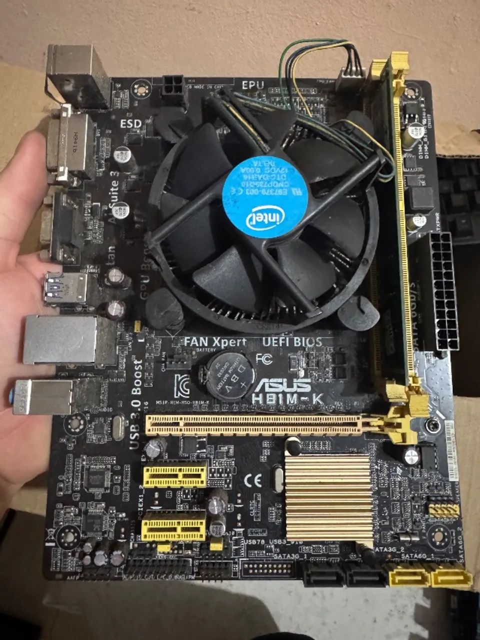 Kit placa mãe ASUS intel core i3-4170 + 8GB Ram