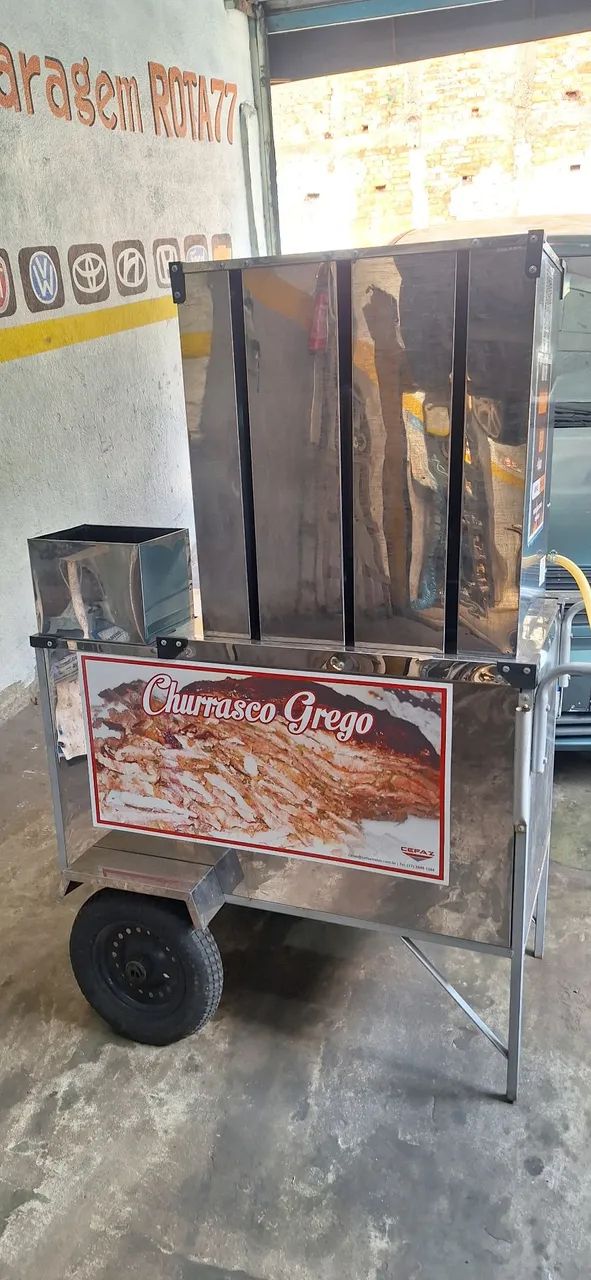 Carrinho de churrasco grego 