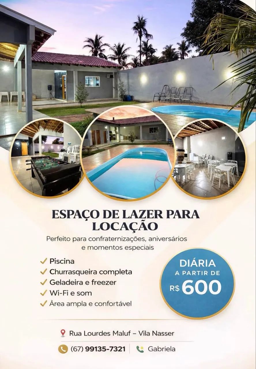 Espaço de Lazer com Piscina