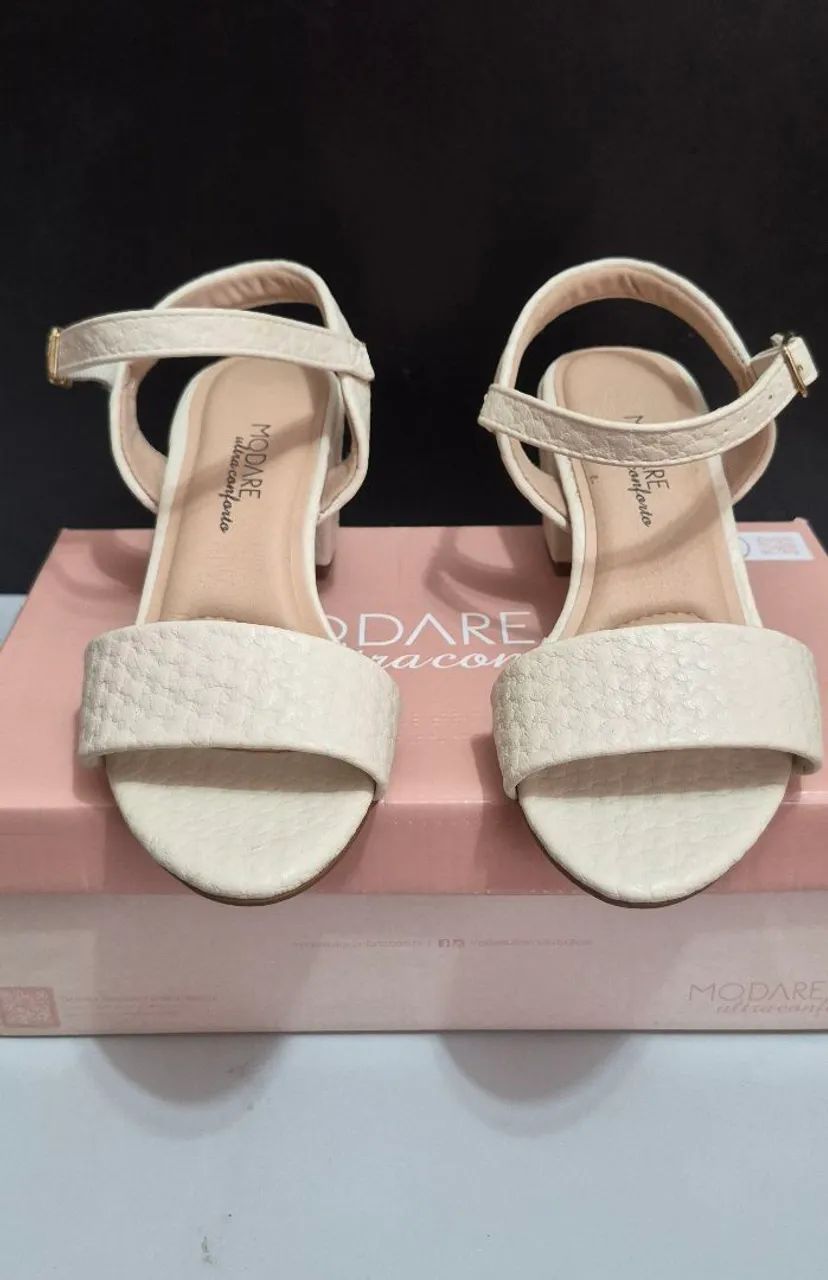 Sandalia Croco Modare Cor Creme  - Foto 2