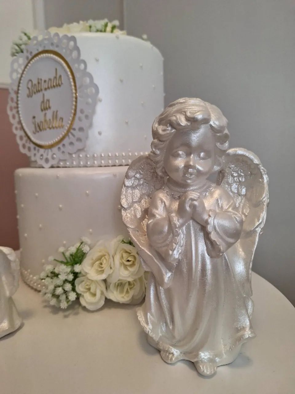 Bolo Decorativo + Anjos em Gesso - Foto 4