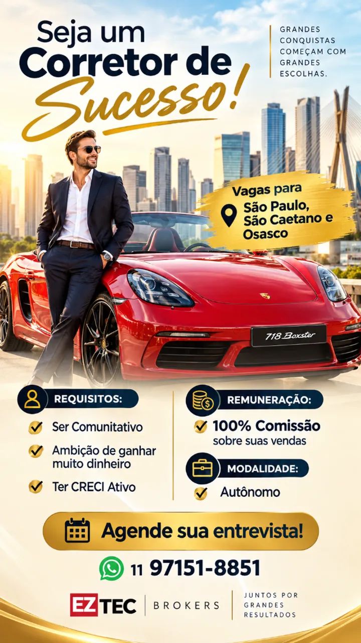 Corretor de Imóveis Início Imediato
