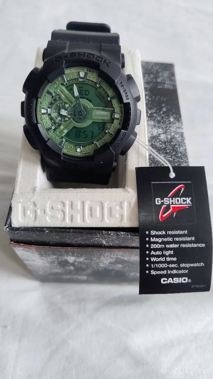 Relógio Masculino Casio G-SHOCK Verde GA-110CD-1A3DR - Foto 2