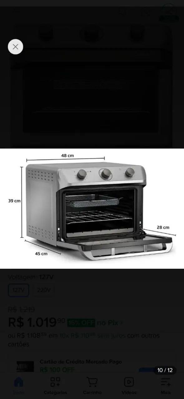 Forno elétrico 35 litros MUELLER 