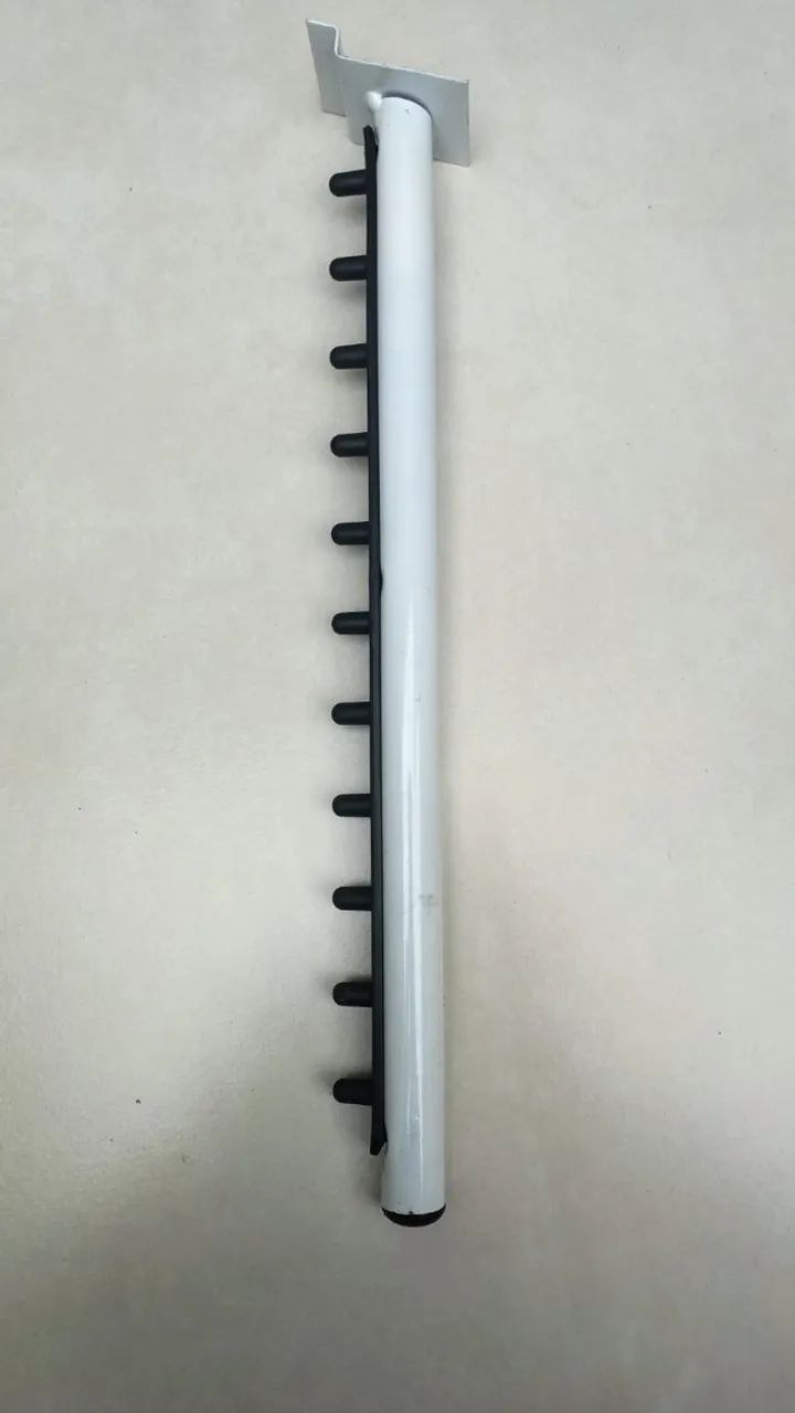 cabide rt p/CaneladoParede Branco 40cm Comercio Organizador (arara) - Foto 3