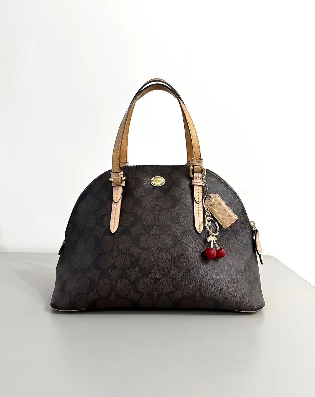 Bolsa Coach Canvas Marrom 