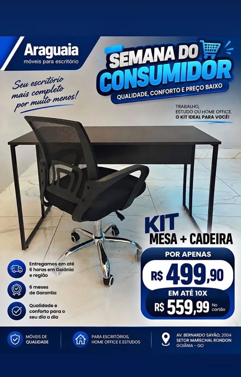Kit Mesa e cadeira líder 