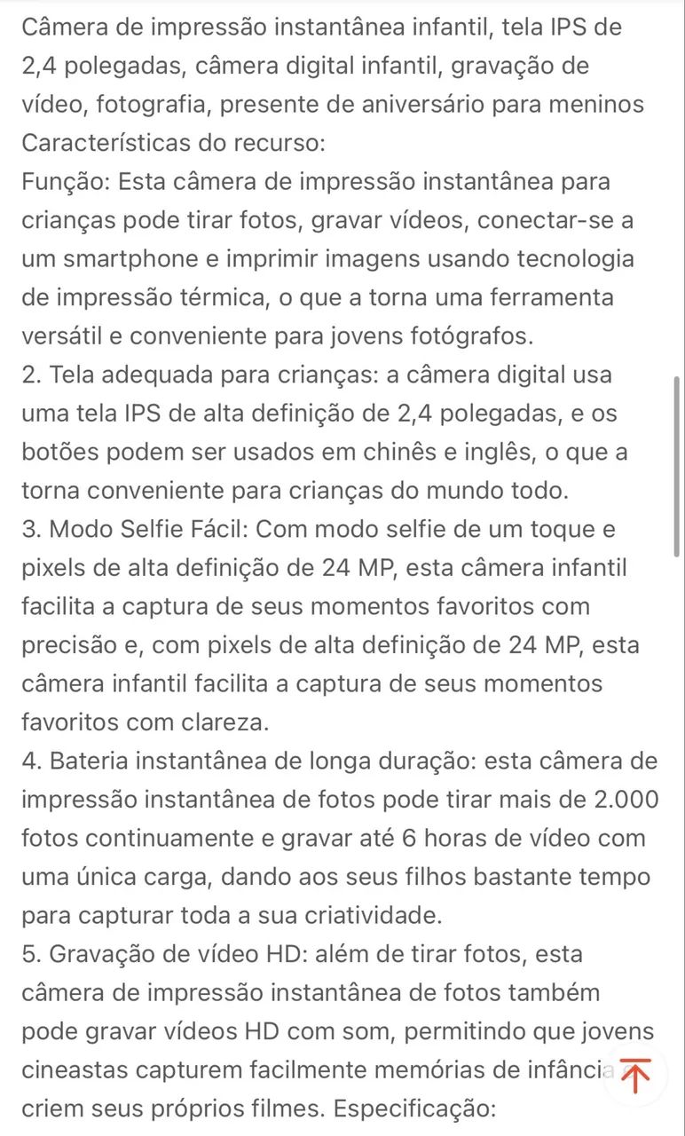 Câmera infantil com impressão de foto - Foto 3