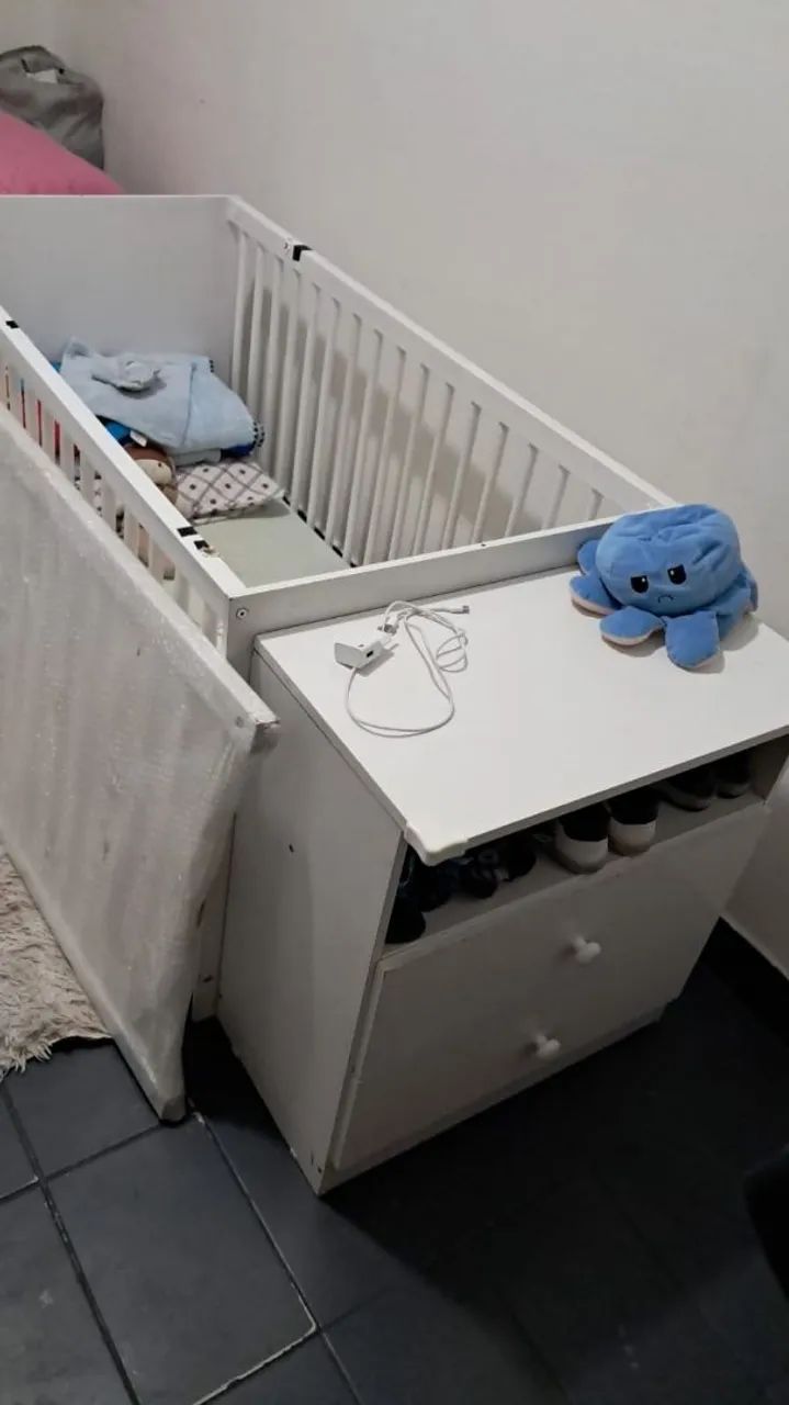 Conjunto Berço+ comoda + cama  - Foto 2
