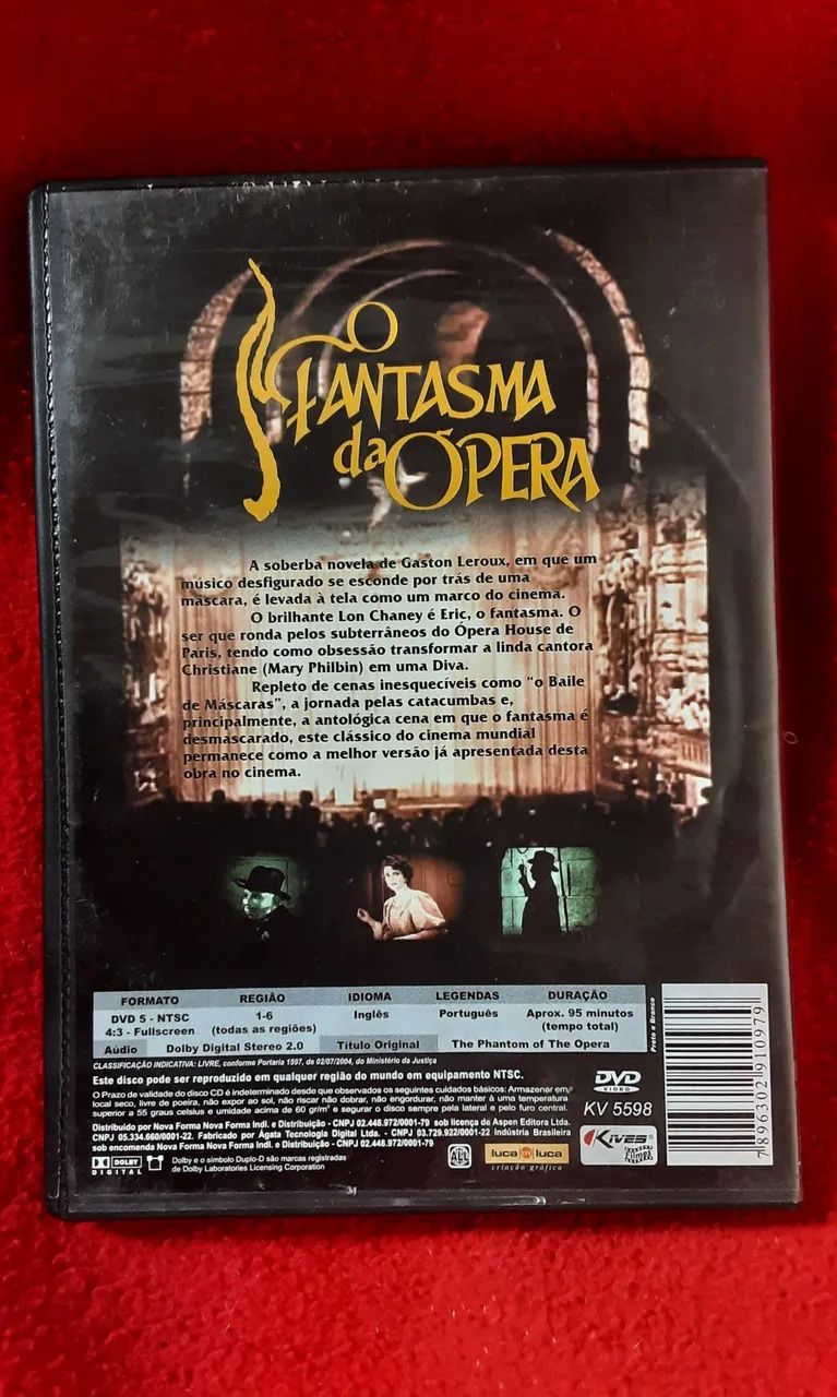 DVD Original O Fantasma da Ópera (1925) - Clássico do Terror - Foto 2