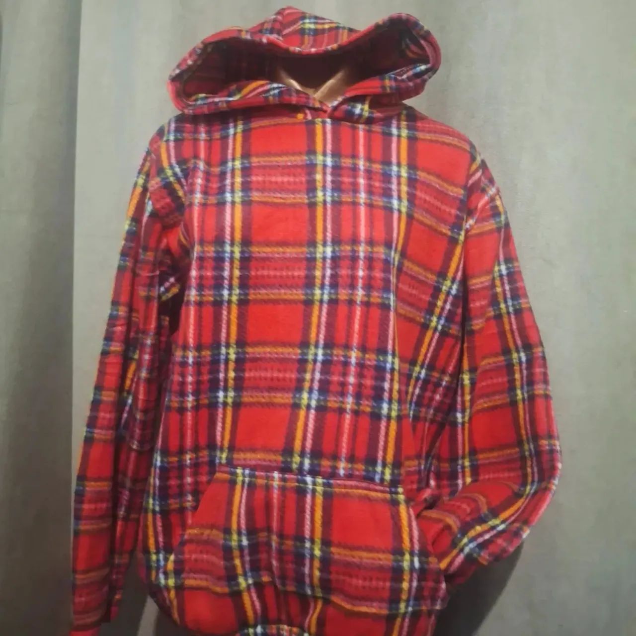 Jaqueta xadrez vermelho soft tm gg