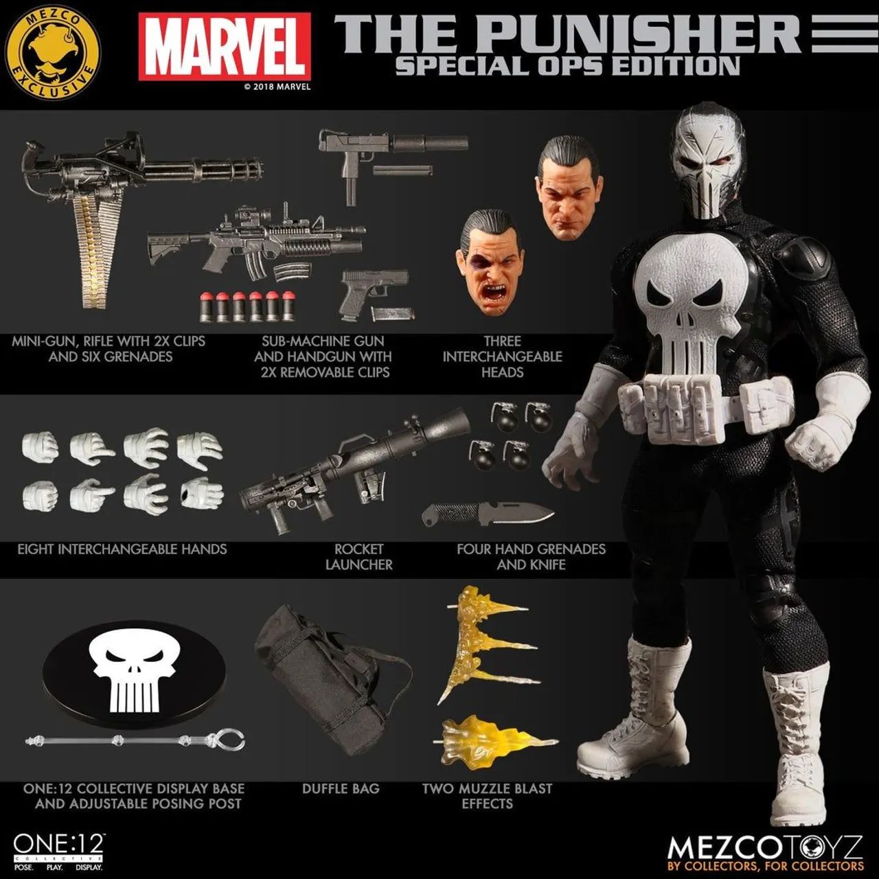 Mezco Toyz One:12 Collective Marvel Punisher Special Ops Exclusive