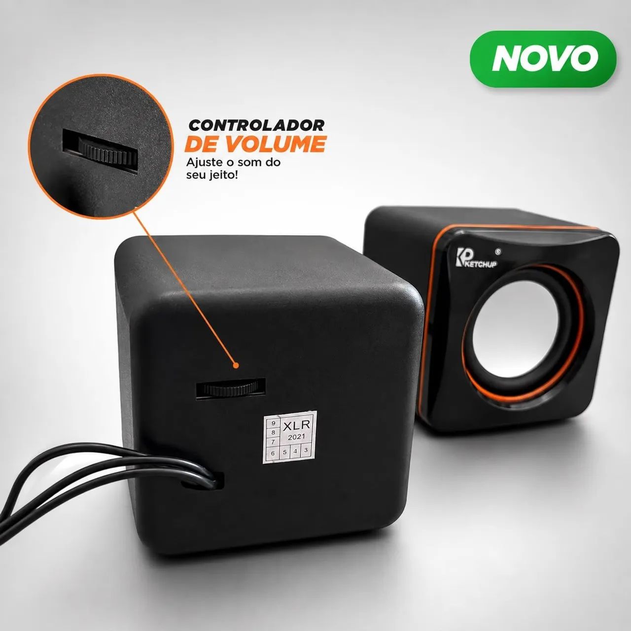 Caixa de Som Multimídia 2.0 USB P2 KT-8001 para PC Notebook - Foto 4