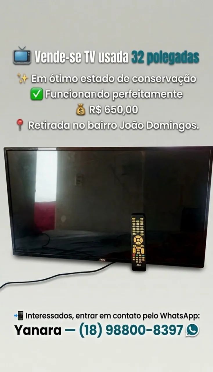 Tv usada em ótimo estado!