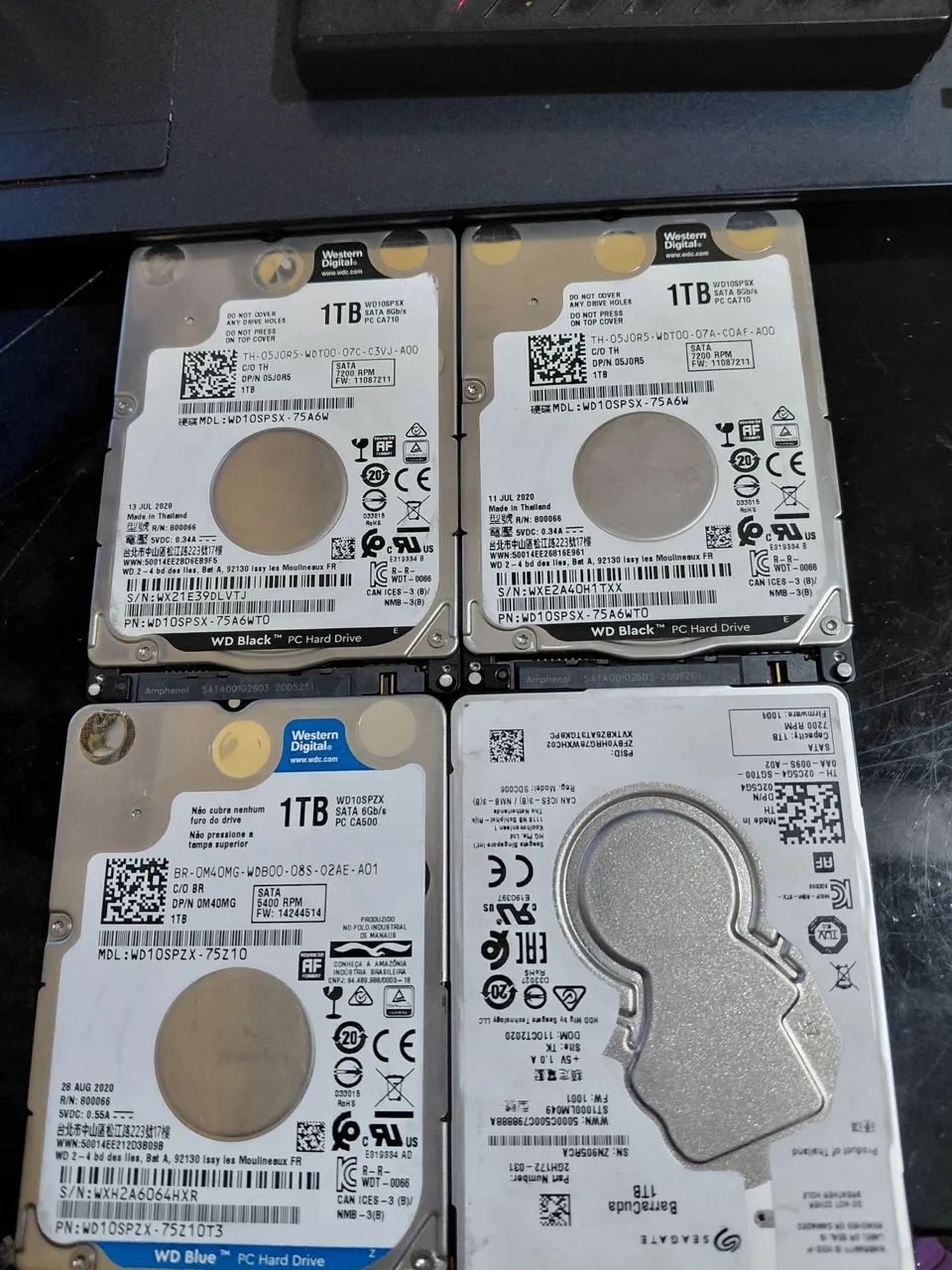 Vendo 05 hds de 01 tb 