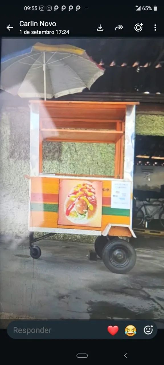 VENDO CARRINHO DE CACHORRI QUENTE 