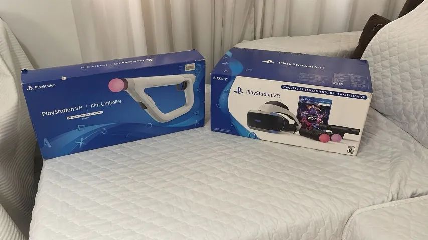 Playstation Vr Sony Ps4 Realidade Virtual Kit Completo + Aim Controller Na Caixa