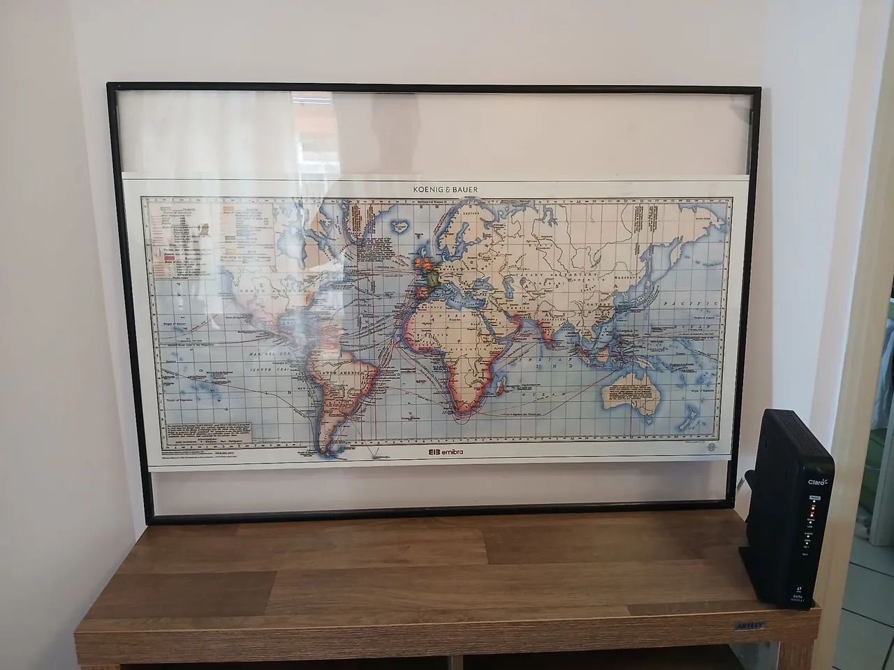 Quadro mapa mundi