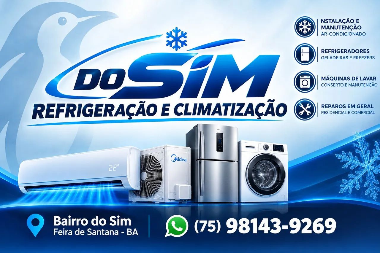  Geladeira,freezer e ar condicionado 