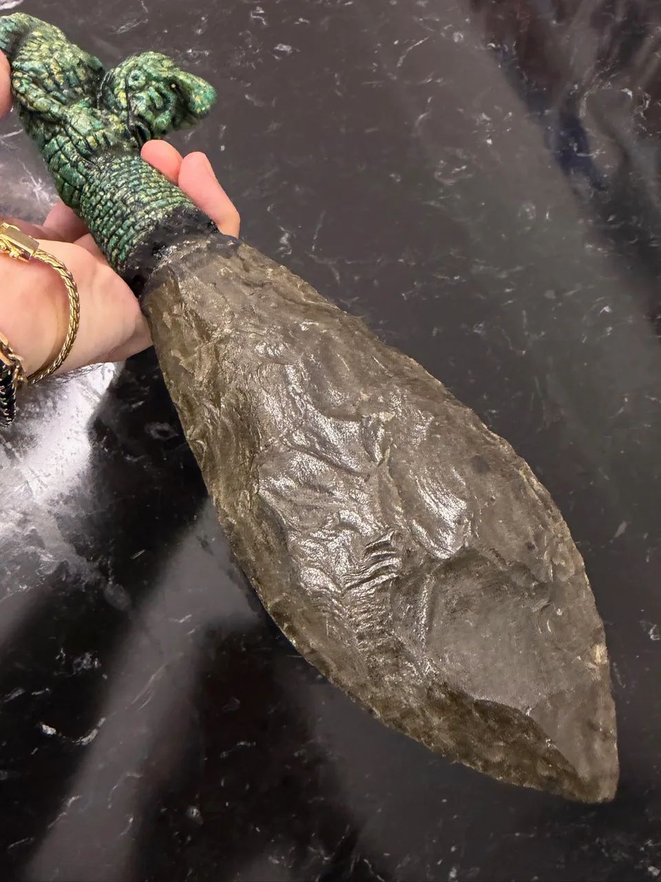 Faca Artesanal Maias de Obsidiana Vulcânica - Peça Única - Foto 2