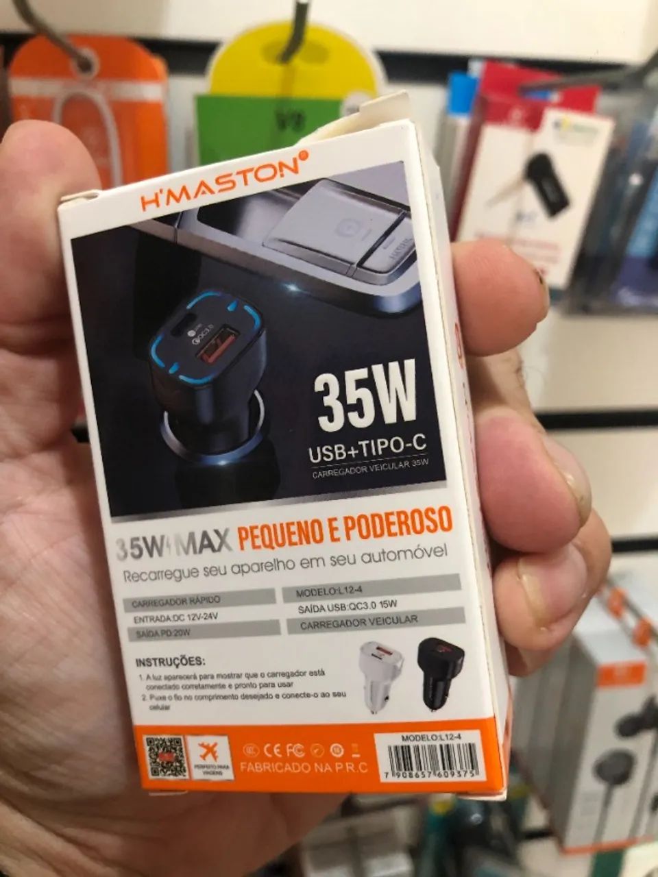 Fonte Carregador Veicular P/ Celular - USB e USB-C - Foto 2