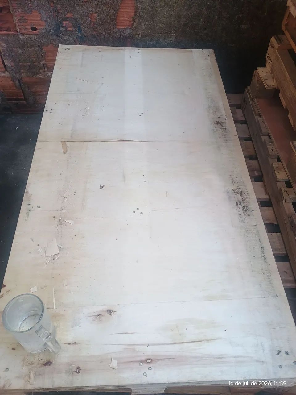 Compensado grosso mede 1.75x 75 cm 30 milímetros 30 reais cada * - Foto 3