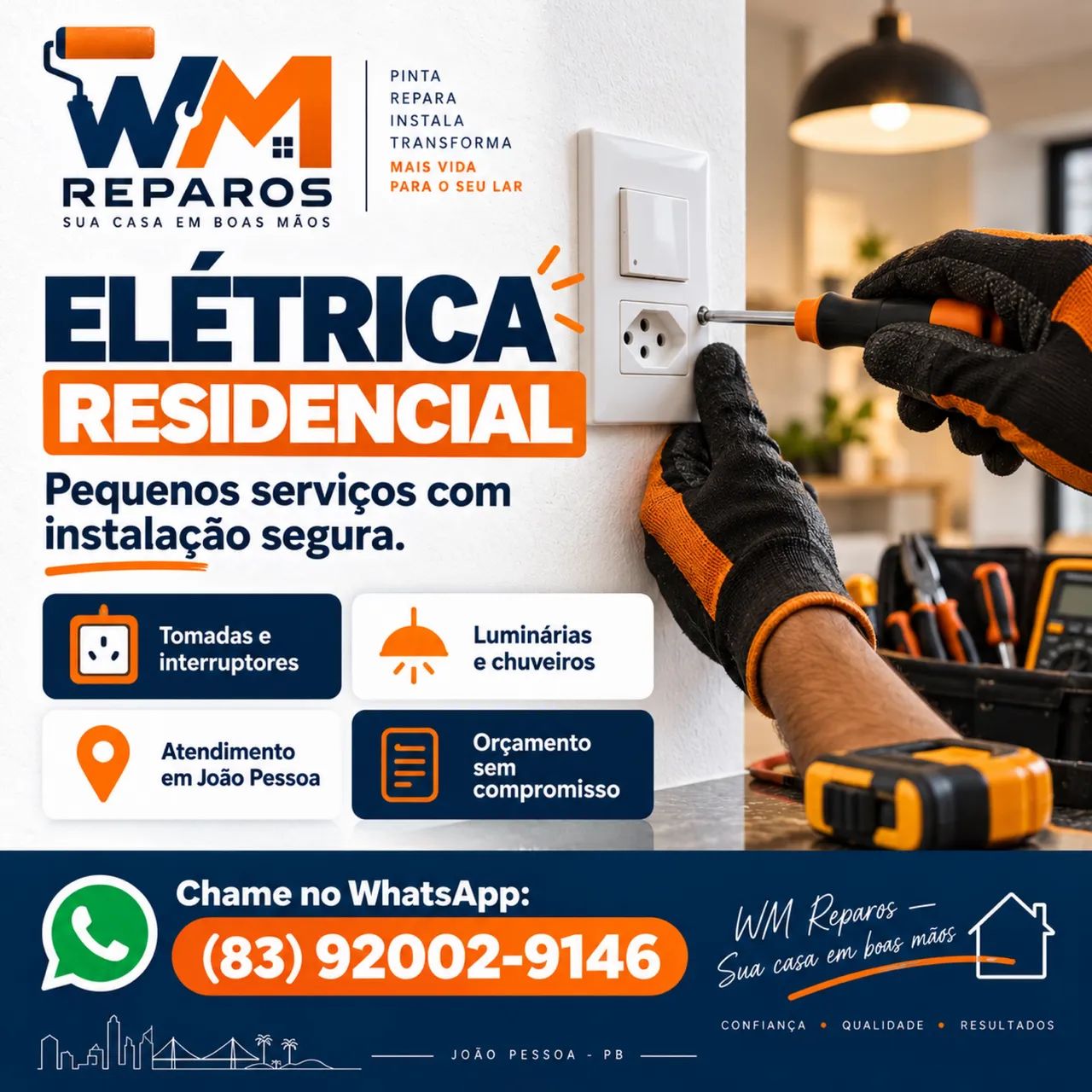 Elétrica e hidráulica residencial em João Pessoa - Foto 2
