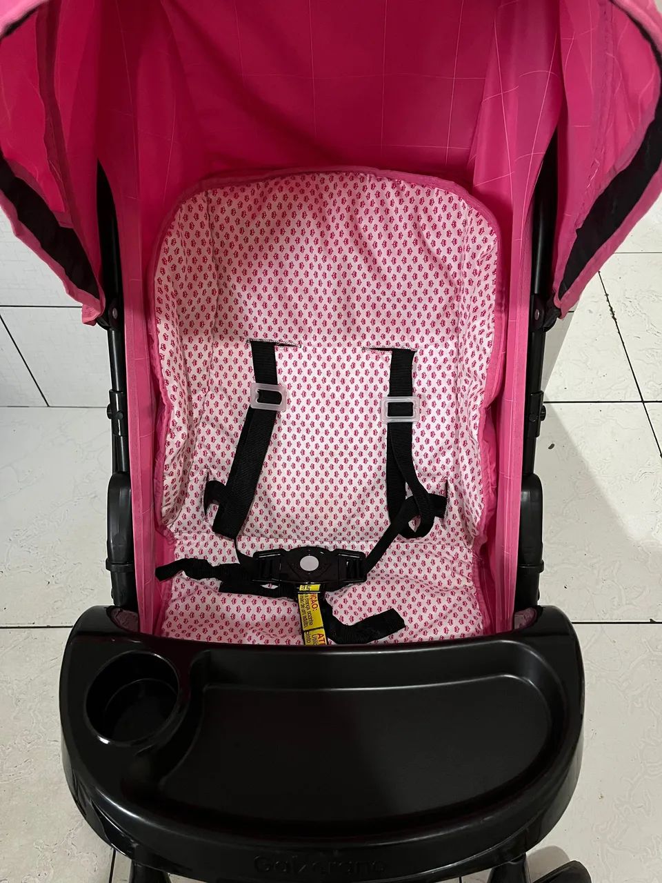 Carrinho de bebê rosa - Foto 5