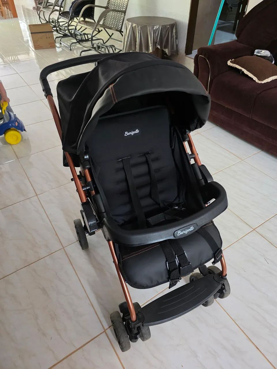 Carrinho e Bebê conforto buritto com base valor negociável - Foto 5