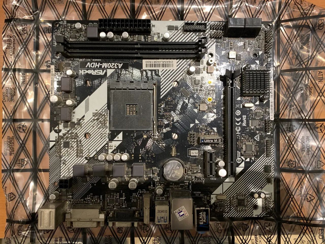 Placa-mãe Asrock A320M-HDV - Usada - Foto 2
