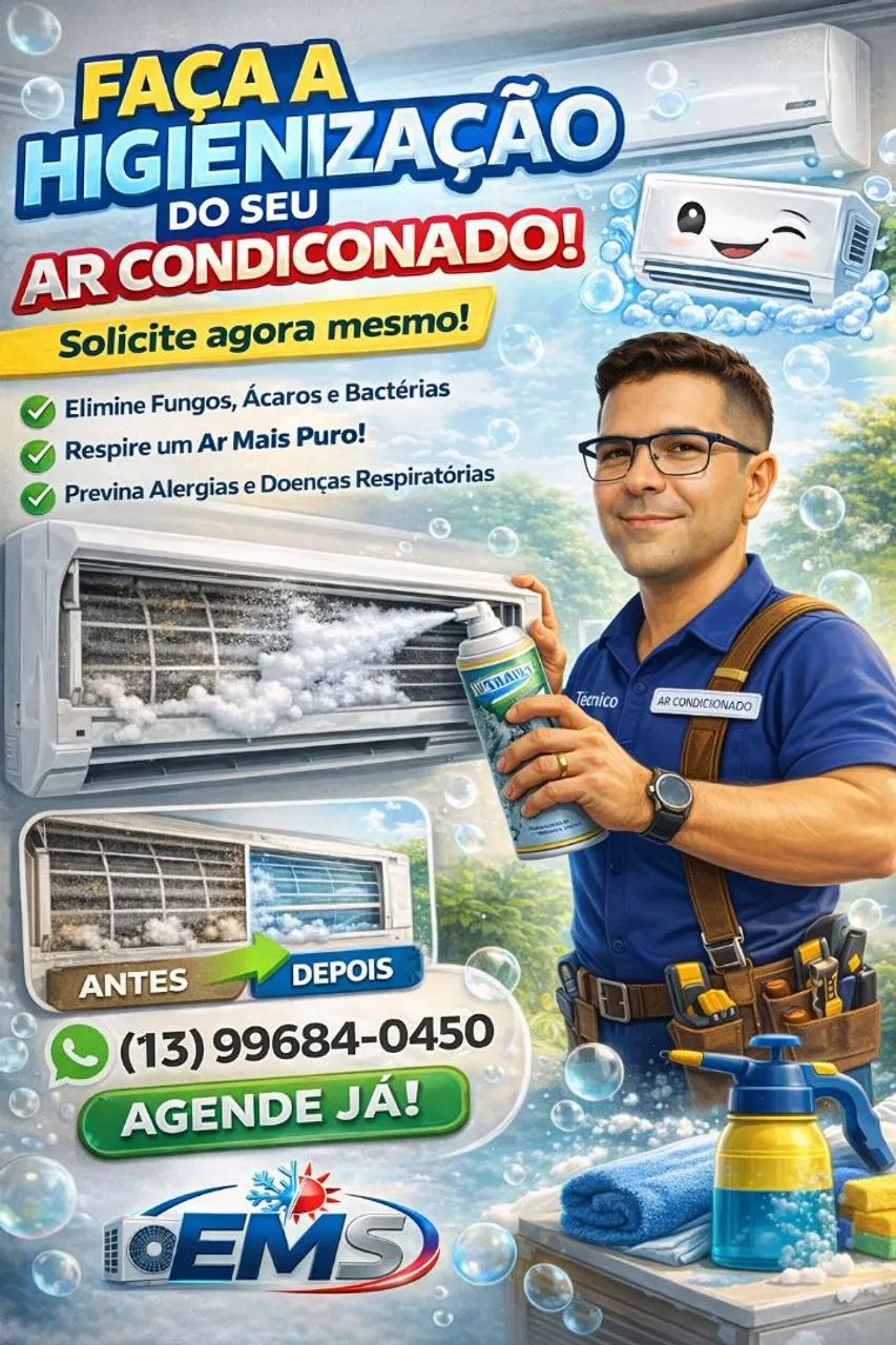 Higienização de ar condicionado 