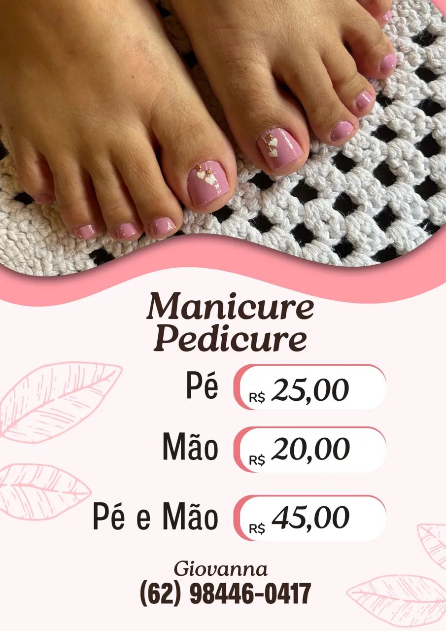 Manicure e pé de cure a domicílio 