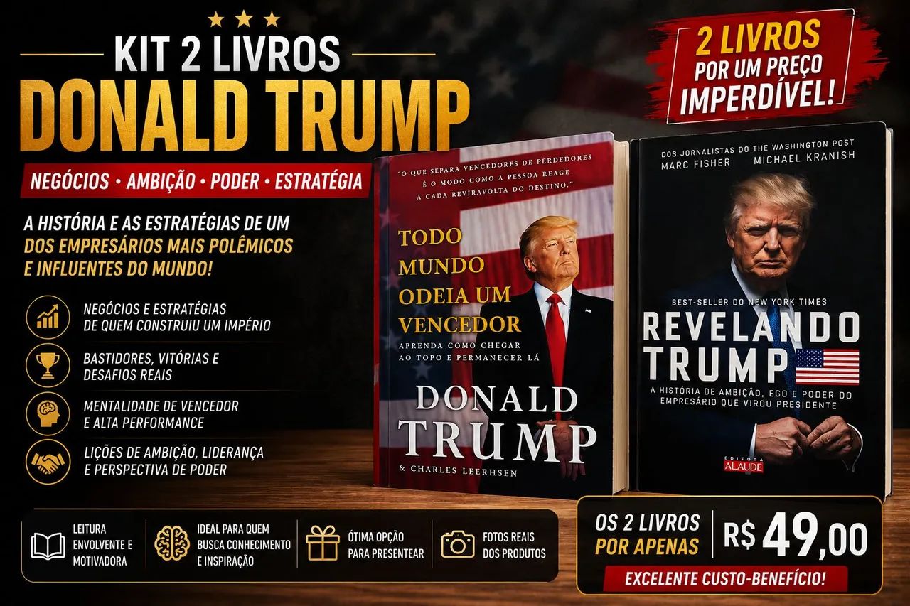 Kit 2 livros de Donald Trump