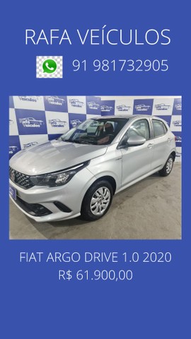 FIAT ARGO C/MULTIMÍDIA 2020-RAFA VEICULOS ENT 1.000