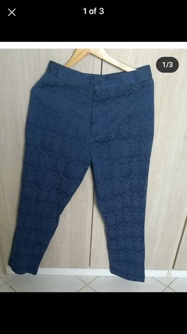 Calça chique em jacquard, GG