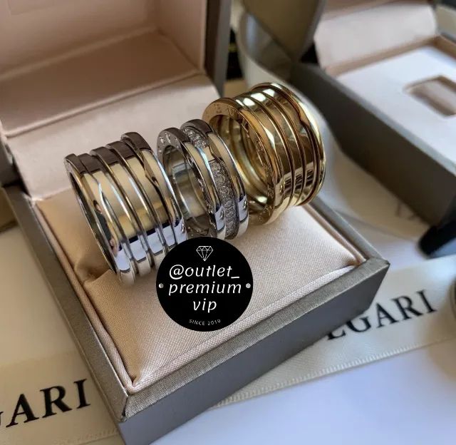 Aliança Anel Bvlgari com duplo banho em ouro 18 k - Foto 5