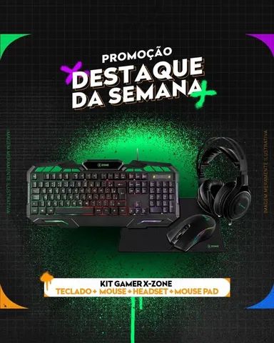 Kit Gamer Teclado Mouse Headset Mouse Pad - XZONE GTC-02