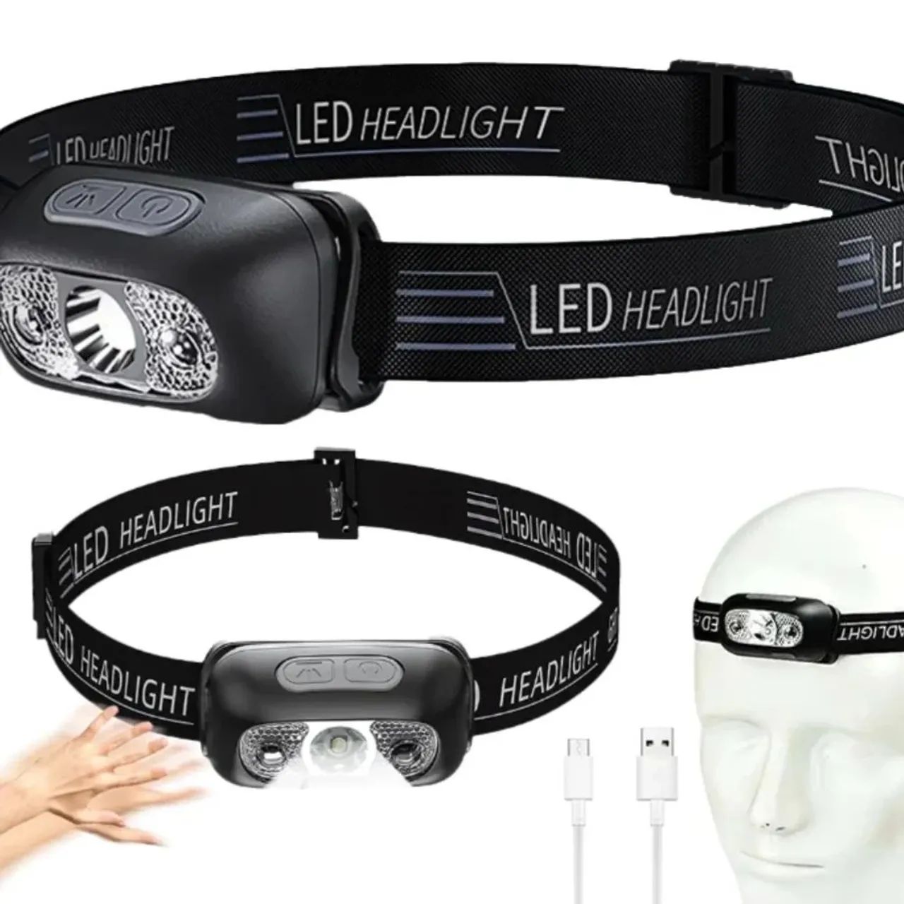 Lanterna de cabeça com sensor  - Foto 2