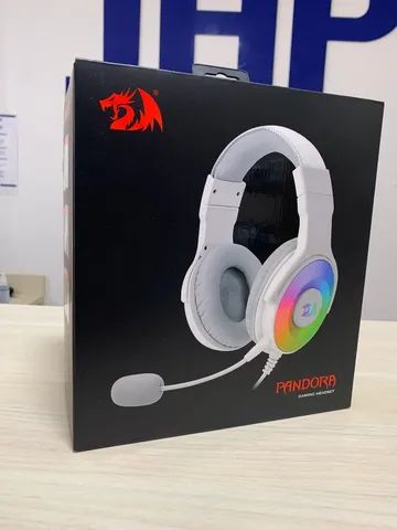 Headset Gamer Redragon Pandora RGB Branco - H350W-RGB - Loja Física - Parcelamos sem juros - Foto 2