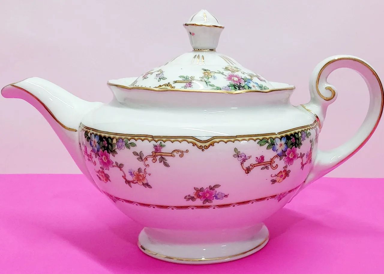Bule De Chá Porcelana Thum Czechoslocakia Floral - Foto 6
