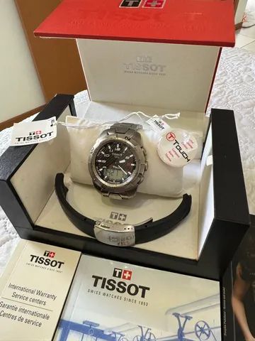 Rel gio Sui o Tissot T Touch II Titanium Acess rios Samambaia