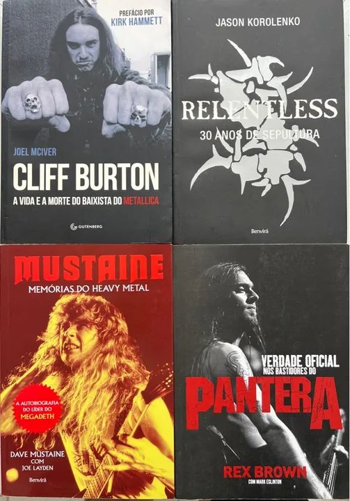 Livros de Biografias de bandas Heavy Metal e Rock - Livros e