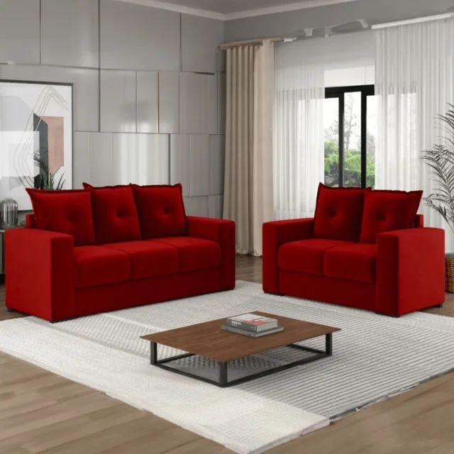 CONJUNTO DE SOFA COM ALMOFADAS SOLTAS 