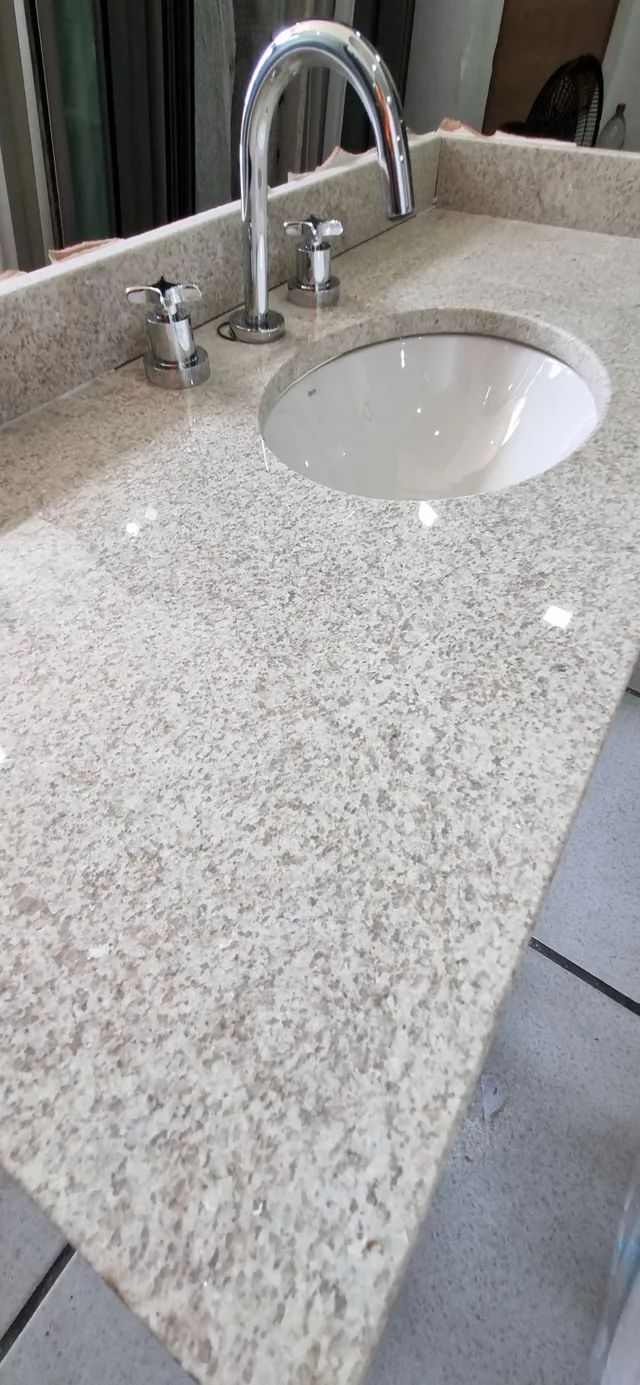 Pia banheiro pedra itaunas completa  - Foto 3