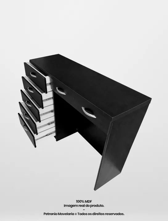 Mesa com gaveteiro fixo, ideal para escritório - Foto 4
