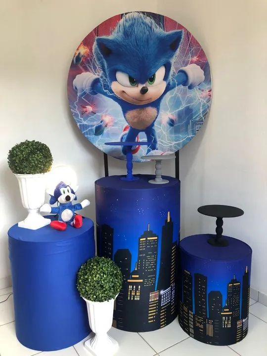 Decoração de Festa Sonic - Tema Sonic Movie - Foto 3