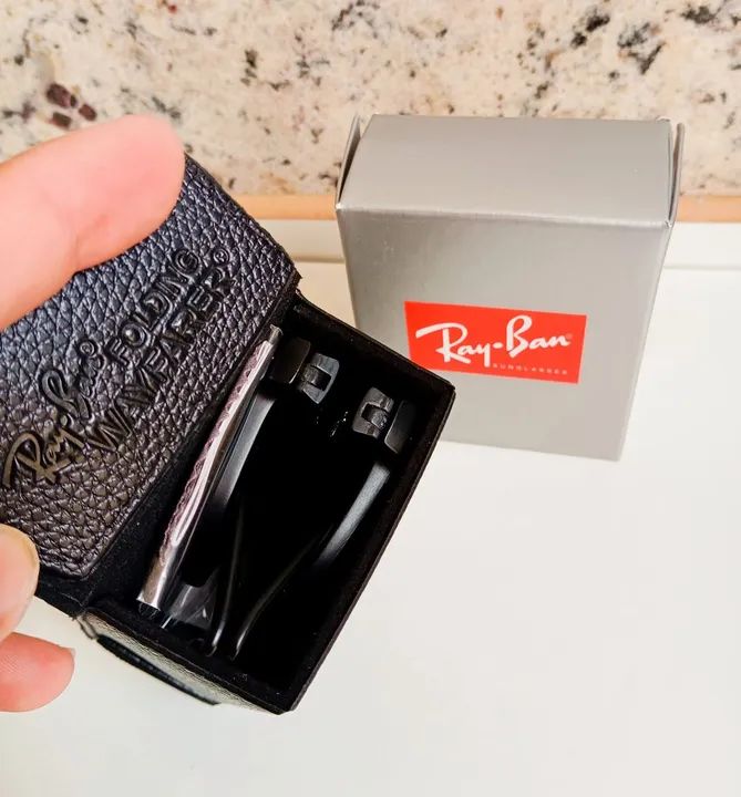 Ray-ban Wayfarer Rb4105 Dobrável 54x20 Lente Safira  - Foto 3