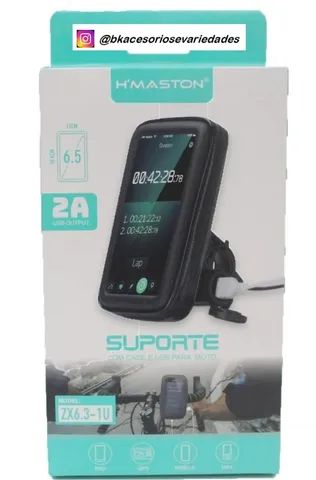 Suporte Celular P/ Moto 360º - Impermeável C/ Carregador Usb - Foto 3